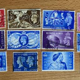 Including:
GEORGE VI Queen Mother SILVER WEDDING 1923-1948
Olympic Games 1948
Festival of Britain 1951
I have a vast collection of stamps from 1930s-1980s. Historic stamps from all over the world. See the list on the last four photos. Please let me know if you are interested.