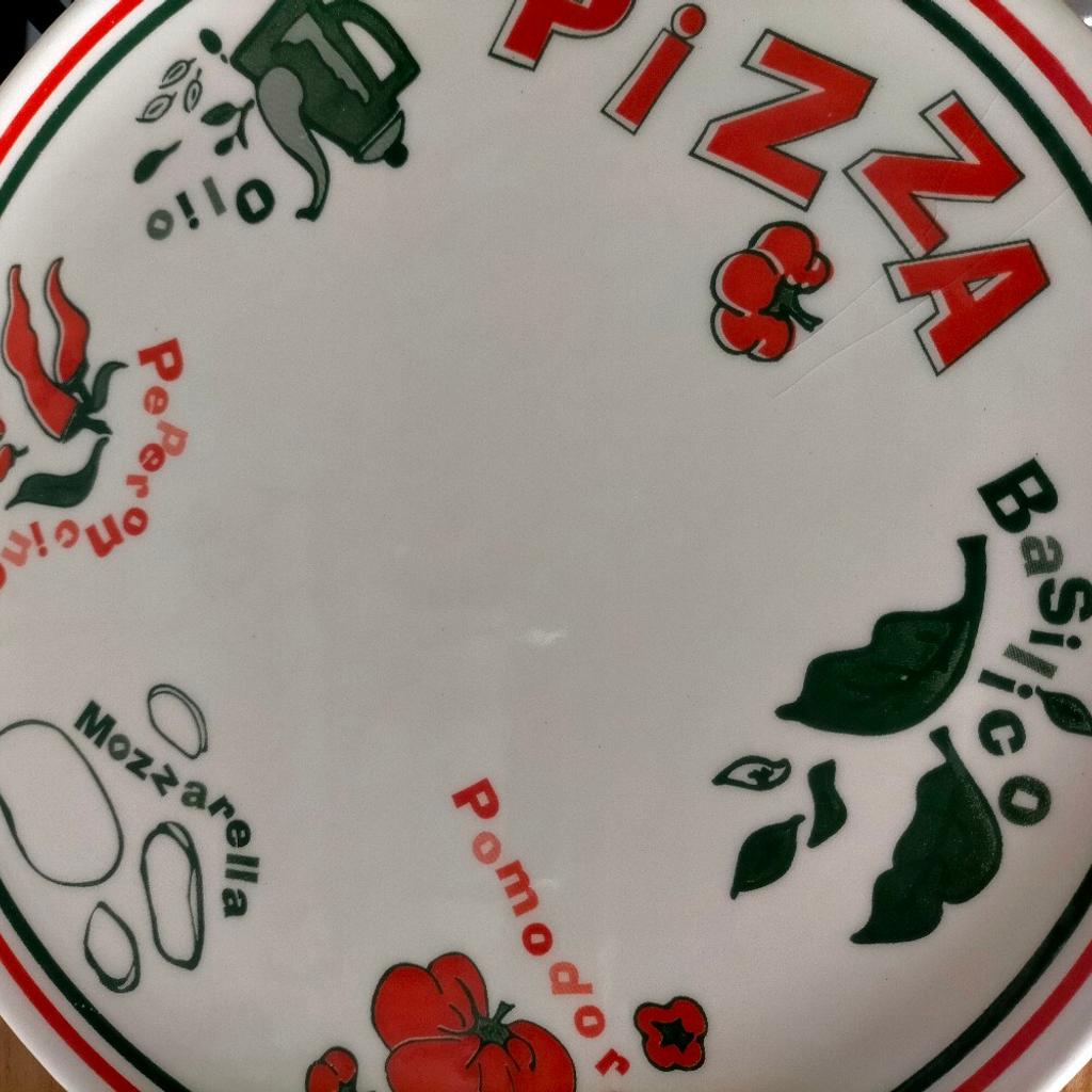 6 piatti pizza con 2 disegni diversi come da foto