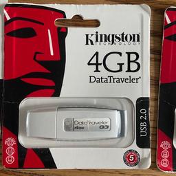 Brand new pen drives
Kingston data traveller 4gb capacity
4 available 
£5 each