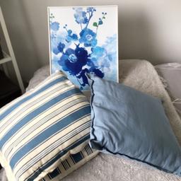 Blue and white picture 51x42cm
2 striped cushions
Light blue cushion
COLLECTION ONLY from LS26