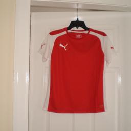 T-Shirt "Puma"Dry Cell Men’s Speed Jersey

Red White Colour

New With Tags

Actual size: cm and m

Length: 60 cm

Length: 39 cm from armpit side

Length sleeves: 28 cm from neck

Volume hands: 46 cm from neck

Volume bust: 91 cm – 99 cm

Volume waist: 92 cm – 1.00 m

Volume hips: 92 cm – 1.02 m

Size: 14 Years 32/34 ( UK ) Eur 164 cm

Shell: 100 % Polyester

Made in Georgia