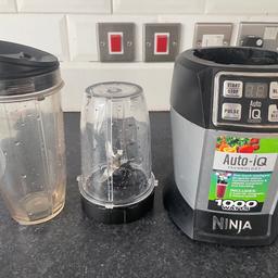 Ninja Blender Auto-IQ, 1000 Watts with some use but in good working order.

Includes 2 x Cups 2 x program settings.

Good for smoothies, and any mix you might desire.

Collection welcome and prefers from West Brompton/Fulham and Hammersmith area and South Kensington as well,

SW6