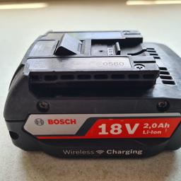 bosch 18v 2.0ah battery
hardly used
charges and holds perfect
light DIY use only
charges with either normal charger or wireless charger
collection clay cross