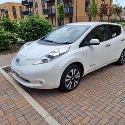 Nissan Leaf 24kWh Tekna Hatchback 5dr Electric Auto (107 bhp) - White - 2014 (14)

100% Electric Car
Full service history, next MOT due 26/03/2024.
Pristine motor condition, good tyre condition, black full leather interior, only 2 owners, 2 keys. HIP CLEAR.
Unbelievable low milage car ONLY 17.500 MILES ON THE CLOCK (keep using it)
LONDON based car -  Private owner.
This is the perfect London car for family. It has been kept meticulously, and never had any problem, as an electric car the insurance is very cheap same as the cost of the service + not paying for ulez, congestion charge, tax road, and the fact that while charging you are actually parking at the same time for no extra cost. The only reason for selling this car is because the family is getting bigger and so I need a bigger car.

BATTERY OWNED (No lease, no extra monthly cost)
Original  Nissan domestic charger (UK 3 pin plug) +
On the road Original Nissan Charger (5 pin plug)

ULEZ FREE
CONGESTION CHARGE FREE
TAX ROAD FREE