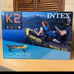 Explorer k2 kayak.very good condition.
2 set both side paddle .you can make 1 paddle as well about 11ft long and 3 and half fit wide.come with case.
very good qualty strong plastic.
no puncher never repair.
2 seat.as well.
please no offers.
Northlt 07748728172 call or text
