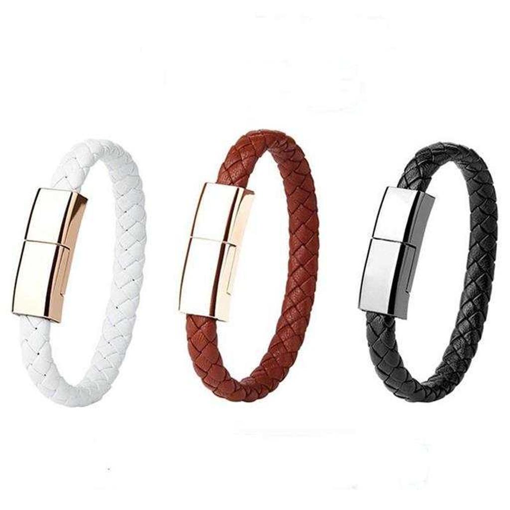 Brand new. Available in White & brown. Iphone lightning usb charging cable 21cm length. Unique bracelet funky style. Perfect for emergencies. Can post within UK. Collection from Luton LU4