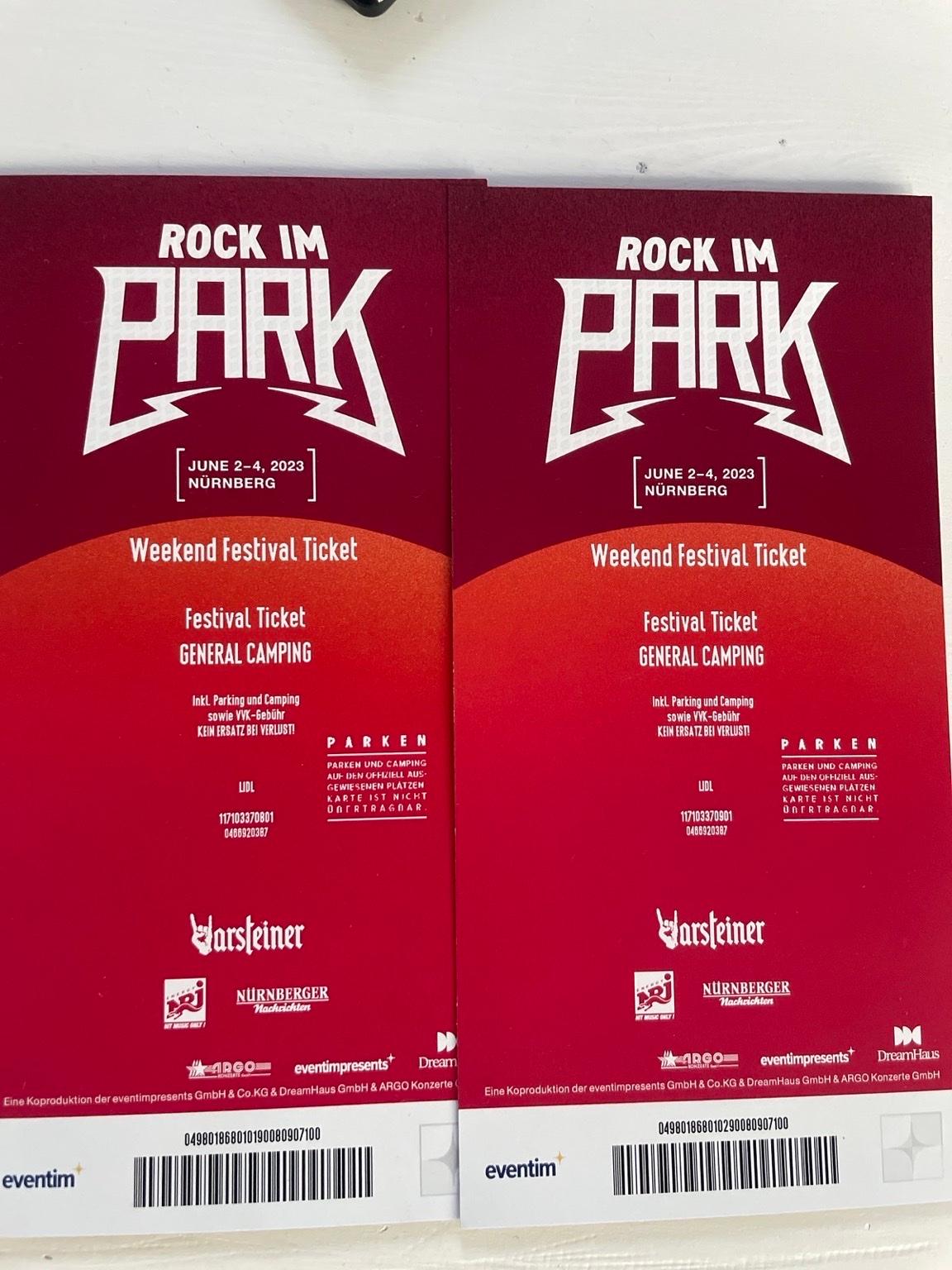 Rock im Park Tickets inklusive Camping in 44869 Bochum für € 520,00 zum Verkauf Shpock AT