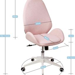 Besit Desk Chair for Home Office Chair Pink, 25° Lockable Reclining Function Computer Chair, Height Adjustable Upholstered Guest Chair for Living Room Bedroom, 115 kg

Colour Pink
Brand Besit
Product dimensions 43D x 46W x 102H centimetres
Style Minimalist
Special feature Ergonomic, Wheels, Swivel, Height_adjustable, Padded
Material Linen
🍀Suitable for Office and Home: The desk chair with simple design and cute color can be used in the office, living room and bedroom. 10 cm adjustable seat height is convenient for family use.
🍀Lockable Reclining Function: The backrest can be tilted back 25°. You can easily adjust and lock it through the handle under the seat. Push it in to lock the backrest position, pull it out to unlock.
🍀Skin Friendly Surface: The surface of this office chair is made of natural linen fabric. It is skin friendly and breathable.
🍀Stable Gas Lift: The gas lift of this office chair have passed SGS certification, which is sturdy and stable. The maximum load capacity of t