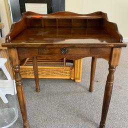 Small writing  desk in good condition complete with draw and storage compartments