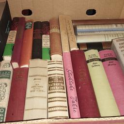 Dachbodenfund Kiste mit alten Büchern, toller Lesestoff oder ideal zum Basteln,die Bastelideen zuhauf im Internet ( siehe Fotos). Preis pro Schachtel 30 Euro