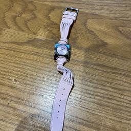 Women’s Morgan watch with pink leather strap been worn but still in good clean condition and working order