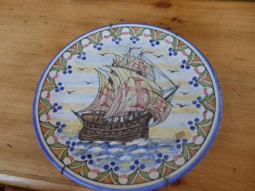 Buy & Sell Kent Dover - Photos for Hand painted Ship plate with plate hanger