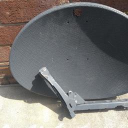 Satellite dish with bracket. Unused. 3 available. £6 each or all 3 £15 to clear.