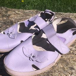 Cushion walk lifestyle shoes. Lovely leather upper shoes in an 8 e although fit just 8 too. Pretty summer lilac flat shoe  with floral detail to front. . Super comfy with grips soles. Lovely dolly , Mary Jane design .