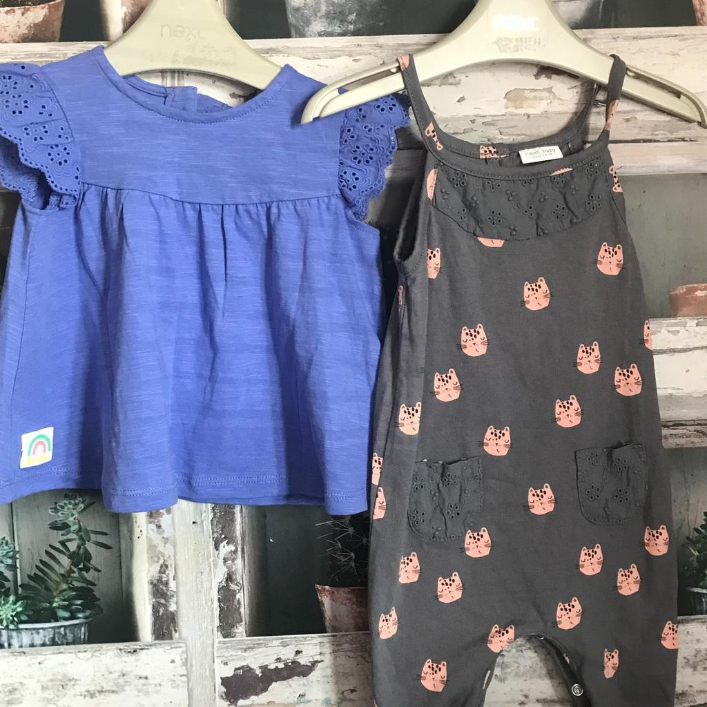 THIS IS FOR A BUNDLE OF GIRLS CLOTHES

1 X PURPLE DRESS FROM MARKS AND SPENCER - BRAND NEW WITHOUT TAGS
1 X KHAKI JUMPSUIT WITH TIGER THEME - WASHED BUT NEVER WORN

PLEASE SEE PHOTO