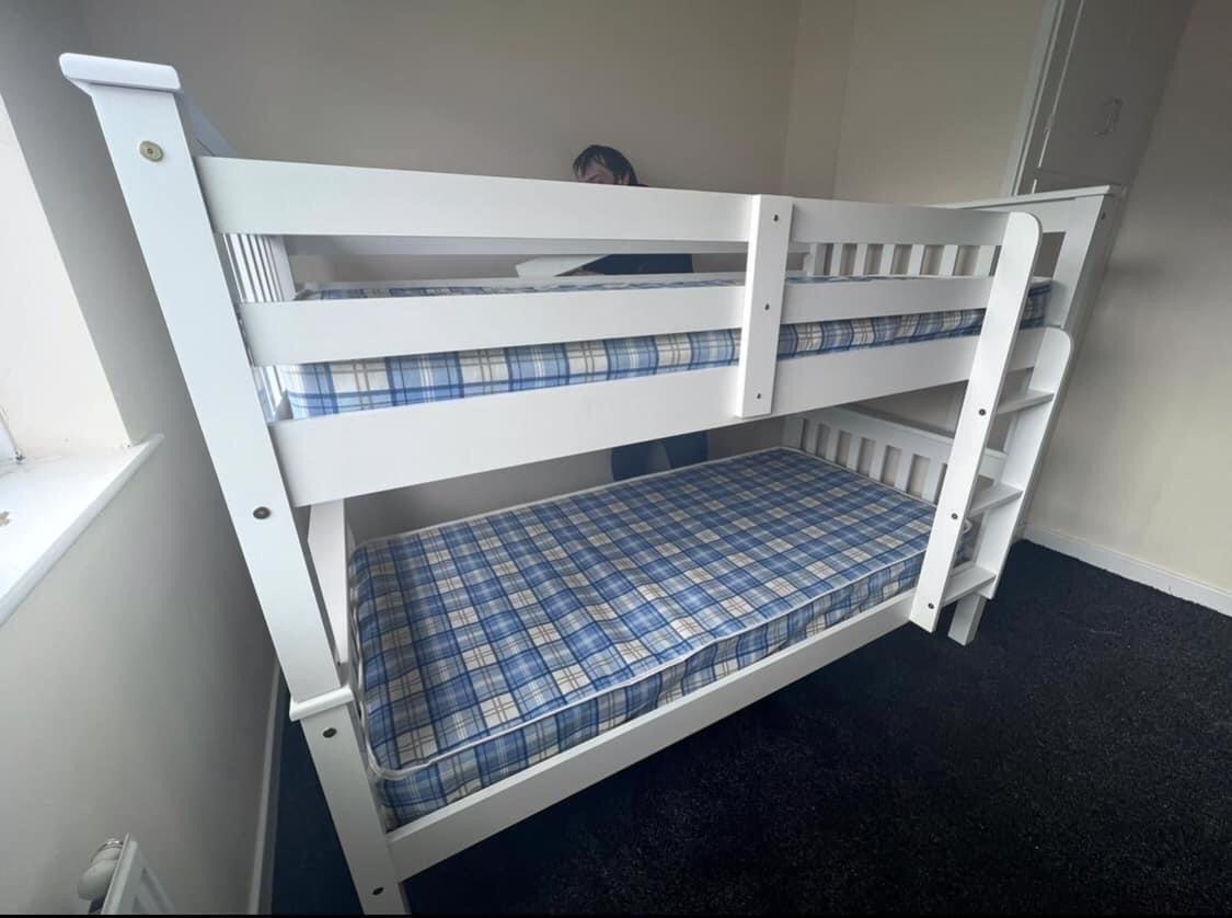 Neptune bunk bed white with mattresses in S62 Parkgate for £380.00 for