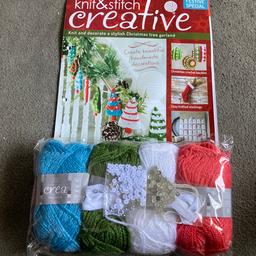 Knit and Stitch Creative make a Christmas tree garland comes with everything you need to make it.