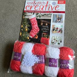 Knit and Stitch Creative make a Christmas stocking kit comes with everything you need to make it.