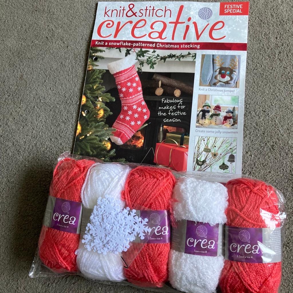 Knit and Stitch Creative kits to make a Christmas stocking and Christmas tree garland comes with everything you need to make them.