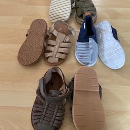 X4 boys shoes green pair Zara size 7, green pair Next size 6, primark blue strip size 7, primark cream sandals size 7, most of my items are for pickup only as too big for posting,PAYMENT VIA SHPOCK WALLET/BANKT/CASH, 
NO MORE REDUCTION ON THE PRICE.