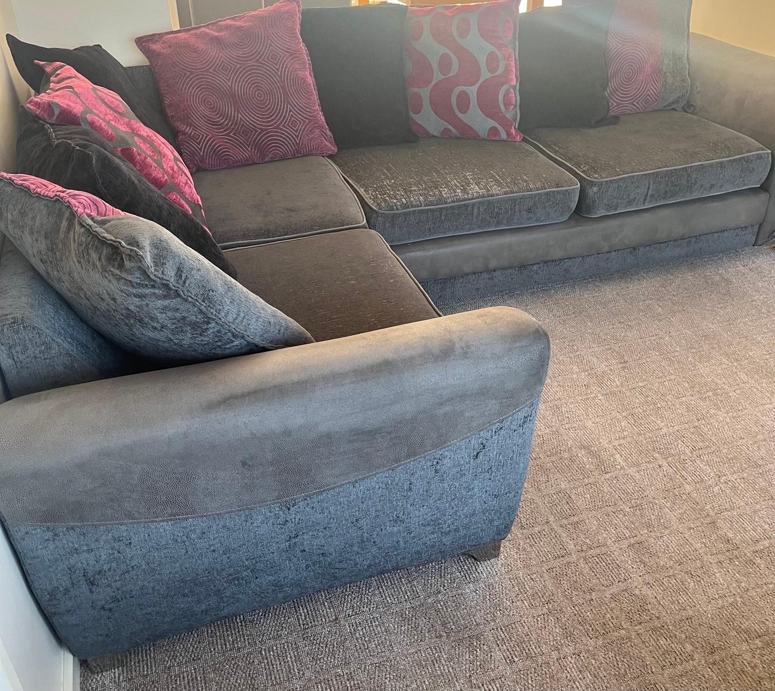 DFS corner sofa , swivel chair and foot rest in TN35 Hastings for £400.