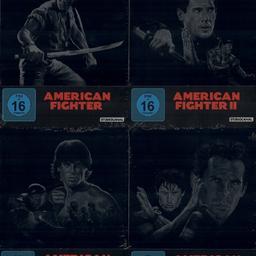 verkaufe hier die 
American Fighter Uncut  Teile 1+2+3+4 [Steelbook Blu-ray Set]
Teil 1 wird mittlerweile immer seltener
