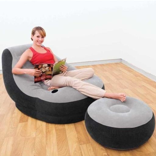 Buy & Sell Essex Basildon - Photos for Inflatable Chair Lounger + Ottoman Footstool