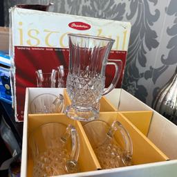 In very good used condition 5 glasses cups for tea or coffee