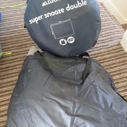 Double air bed and sleeping bag bundle, used once and aired, in excellent condition.