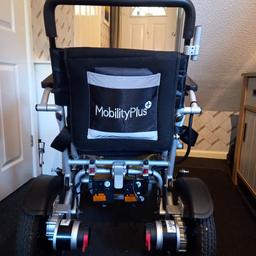 Mobility Wheelchair is in perfect condition with charger and manual welcome to view and try folds together for easy transport has brackets to lift into a vehicle if needed weight 26kg with batteries airline friendly  24kg without collection only thankyou .