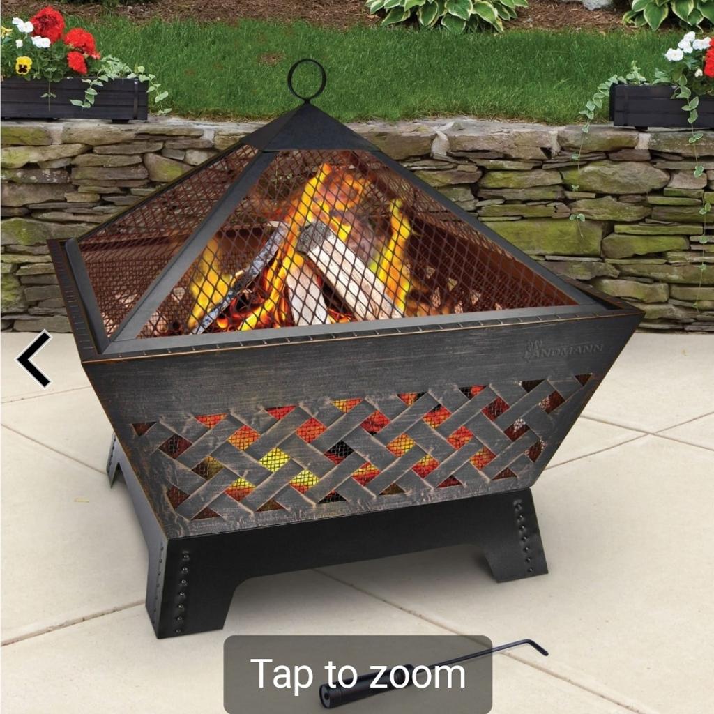 Landmann Barrone Fire Pit - Black
Brand New & Boxed

66.5cm x 66.5cm Sq x 63cm high approx.

Complete with spark mesh guard, poker and weatherproof cover.

Can be used to burn wood or coals or a combination of the two.

Selling at Landmann & Wickes for £190.

Collection from Walsall WS3