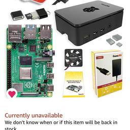 Brand new PI 4 Starter kit

I’ve also included a brand new genuine PI mouse and PI keyboard

Raspberry Pi 4 8GB Model B with 1.5GHz 64-bit quad-core ARMv8 CPU (8GB RAM)
- 64GB Samsung EVO+ Micro SD Card (Class 10) Preloaded with NOOBS
- CanaKit Premium High-Gloss Raspberry Pi 4 Case with Integrated Fan Mount
- CanaKit Low Noise Bearing System Fan
- Micro HDMI to HDMI Cable - 6 foot (Supports up to
4K 60p)
- CanaKit 3.5A USB-C Raspberry Pi 4 Power Supply
(UK/EU) with Noise Filter - Specially designed for the Raspberry Pi 4 (UL Listed)
- CanaKit USB-C PiSwitch (On/Off Power Switch for
Raspberry Pi 4)
- Set of Heat Sinks
- USB MicroSD Card Reader
- CanaKit Quick-Start Guide
- CanaKit GPIO Reference Card