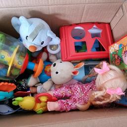 all mixed toys box babies and toddlers all very good condition and all working no batteries included only collection cash and place