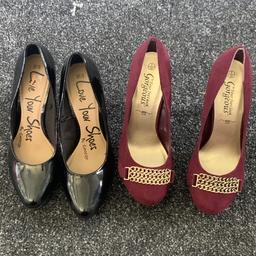 2 pairs of heels 
New look worn once and George ones are brand new
Both size 5 
Both for £15