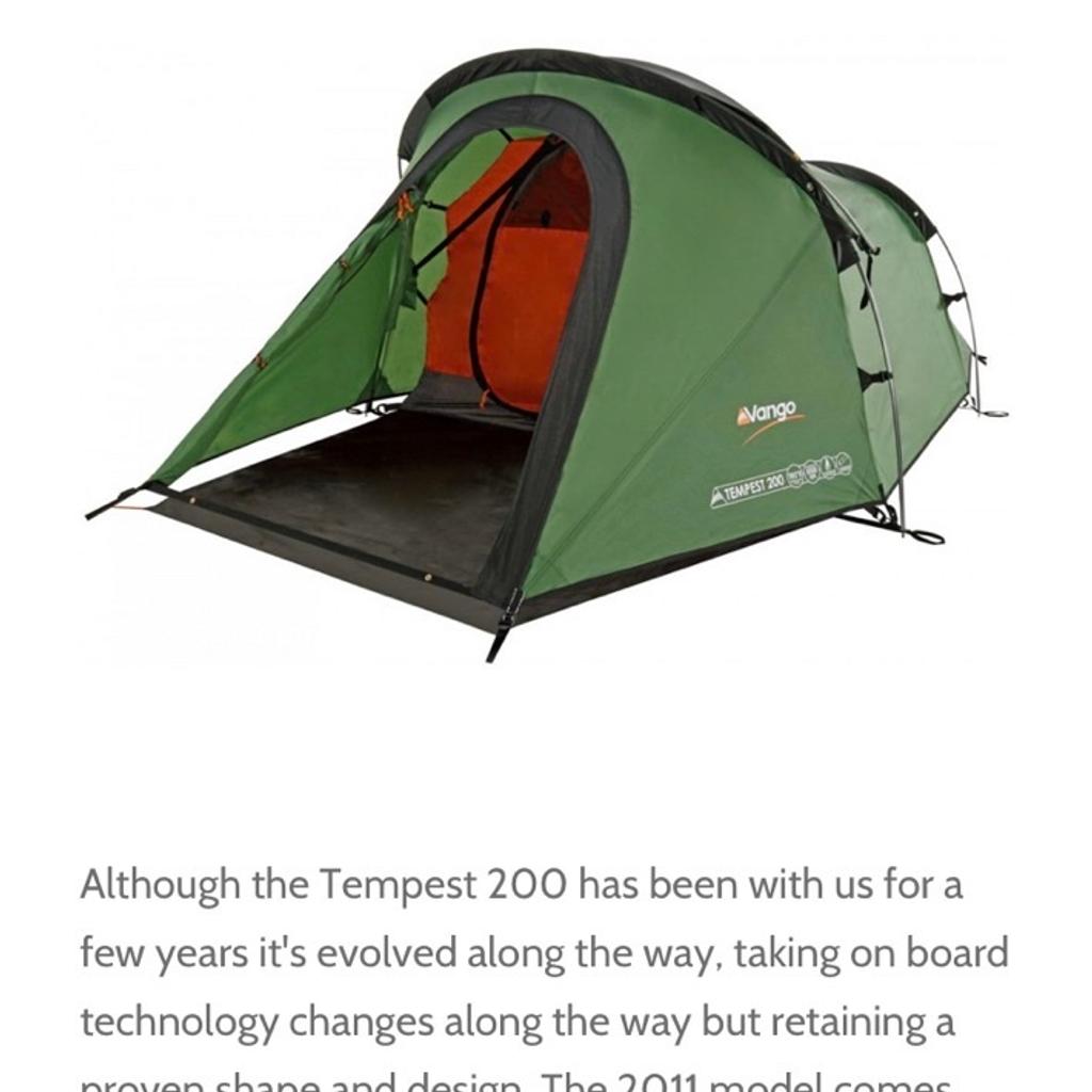 Vango tempest 200 tent in B33 Birmingham for £50.00 for sale Shpock