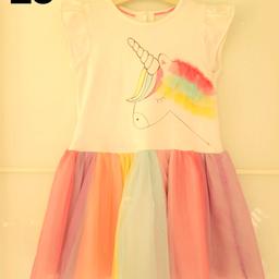 Lovely unicorn tutu dress age 5-6 years, couple of small marks. Collection Fairfield
