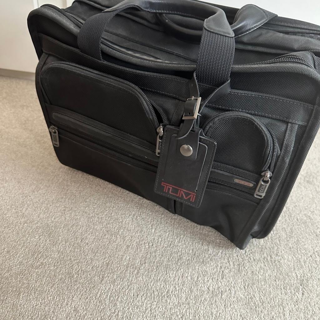 TUMI black nylon laptop travel bag with