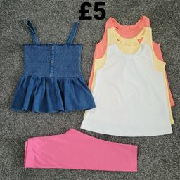 3 tops, cropped leggings and denim look stretch top, Collection Fairfield