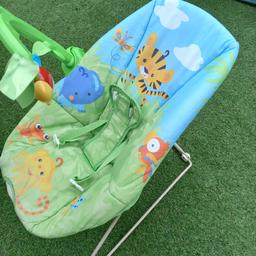 Fisherprice musical baby bouncer chair. Good condition. Collection only Blackburn area. Please check out my other items thanks for looking.