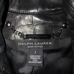 Ralph Lauren Black Leather Gilet