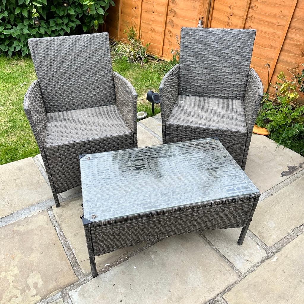 Two Ratten chairs and Table in CR5 London for £45.00 for sale Shpock