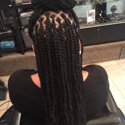 DISCOUNT IN HARLOW !!!
kids hair (from £15) , men and women hair (from £50), I’m an experienced mobile hairdresser ( All hair types) offering a whole range of hair styles.
I cover all areas in Essex and Kent.

Home visits are available too!!

Box Braids from £50

Crotchet from £65

Hair twists from £70

cornrows(£9- £25)

Plaits(£60)

Knotless braids from £65

Dreadlocks from £50

Call or whatsapp 07405326790