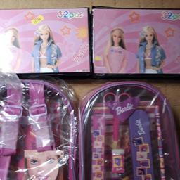 Barbie backpack + gift set
Includes: Eraser sharpener ruler pencil scissors crayons pencil case notepad colouring pages and backpack
2 sets available
collection only
price is per set