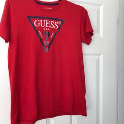 Red Guess T-shirt 
Age 16yrs
Great condition 
Pet free smoke free home 
Buyer to collect, happy to post with postage extra