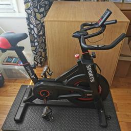 Dripex Exercise bike, only used a couple of times so in excellent condition. Fully working monitor. Also includes rubber mats in the photo.