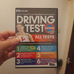 ■ PRICE: £3

■ CONDITION: GREAT - USED
▪︎ Due to being 'used', game disc and/or case may have some damage, marks or scratches

■ INFO:
▪︎ Title: Driving Test Success All Tests [2006/07 Edition]
▪︎ Platform: PC DVD [for a PC with a DVD-ROM drive]
▪︎ Operating system: Windows Me / 2000 / XP
▪︎ Although it's for 'older' PC systems, I tried it on my PC [Windows 10] and it worked fine
▪︎ 1 disc
▪︎ Released years ago, so some of the stuff will be out of date but it should still be useful to learn from