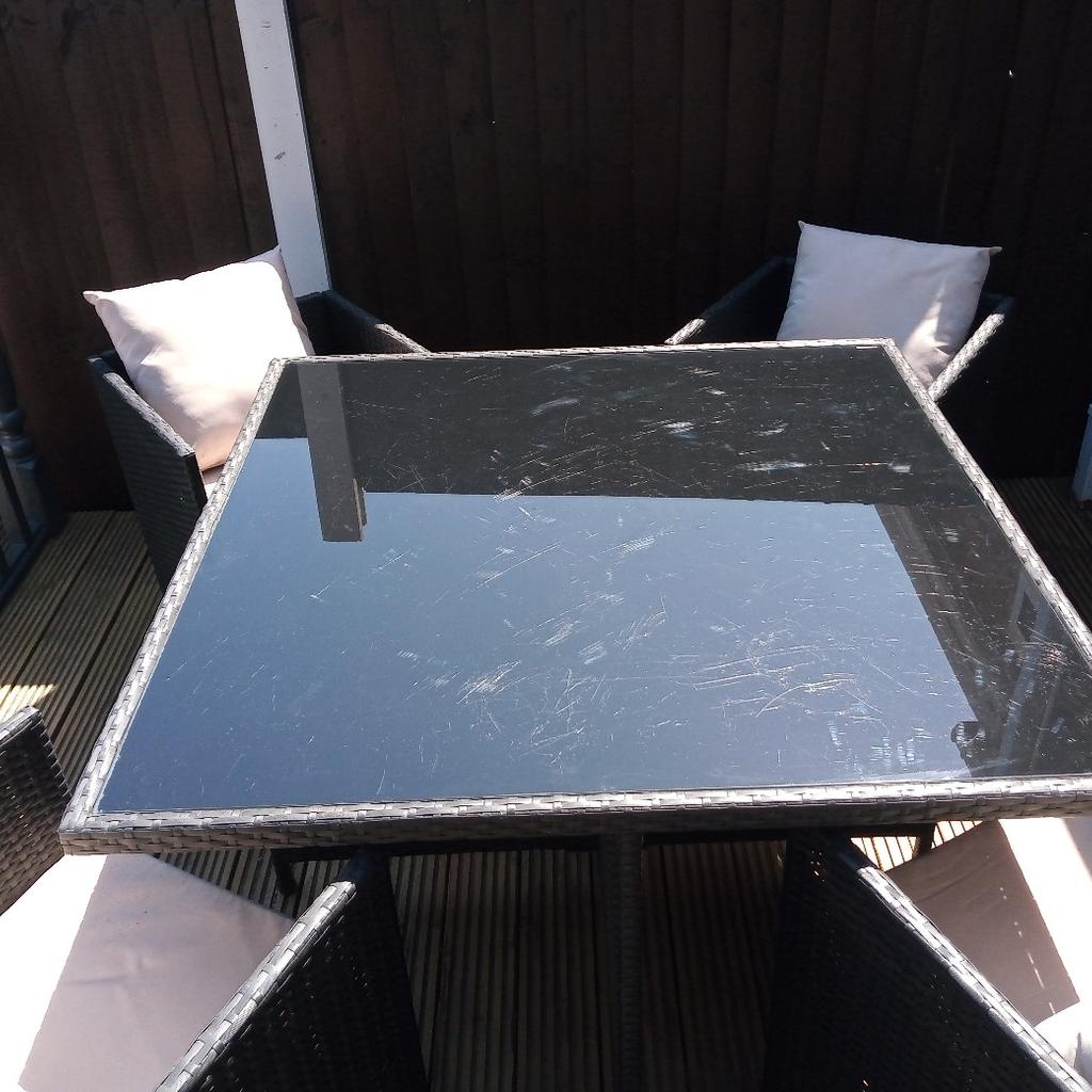 Rattan patio cube table and chairs in B79 Tamworth for £50.00 for sale