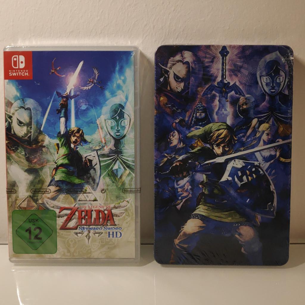Verkaufe hier The Legend of Zelda Skyward Sword HD inkl. Steelbook für die Nintendo Switch. Es handelt sich um unbenutzte und noch versiegelte Neuware. Kein Tausch! Abholung oder Versand möglich.