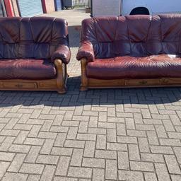 3&2 SOFAS MATCHING BROWN LEATHER WITH INTEGRAL DRAWER
2X MATCHING BROWN LEATHER SOFAS COMES WITH INTEGRAL DRAWER.
ONE OF EACH TWO AND THREE SEATER.
APPROXIMATELY 6 YEARS OLD
IN GOOD CONDITION

DIMENSIONS:
3 SEATER
190CM WIDE 
90CM HIGH 
90CM DEPTH

2 SEATER 
140CM WIDE 
90CM HIGH 
90CM DEPTH

PLEASE RING 07548 853374

3&2 SOFAS MATCHING BROWN LEATHER WITH INTEGRAL DRAWER
£150.00

B&W BEDS 

Unit 1-2 Parkgate court 
The gateway industrial estate
Parkgate 
Rotherham
S62 6JL 
01709 208200
Website - bwbeds.co.uk 
Facebook - Bargainsdelivered woodmanfurniture
Free delivery to anywhere in South Yorkshire Chesterfield and Worksop on orders over £100
Same day delivery available on stock items when ordered before 1pm (excludes sundays)

Shop opening hours - Monday - Friday 10-6PM  Saturday 10-5PM Sunday 11-3pm