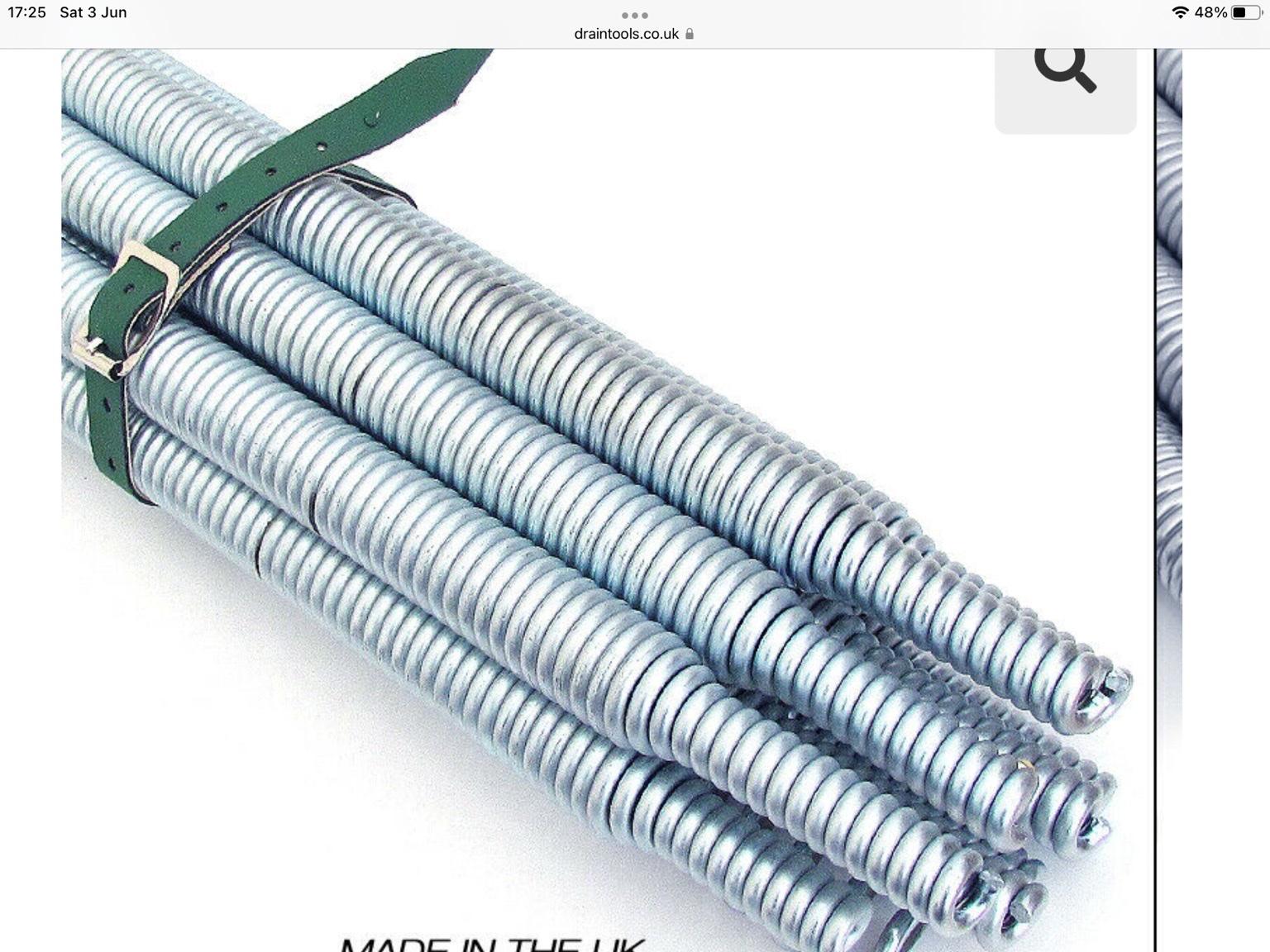 Coiled spring High quality drain rods in B38 Birmingham for £50.00 for